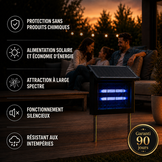 Lampe solaire Anti-Moustique et insectes